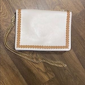 Tan EXPRESS Chain Crossbody Handbag